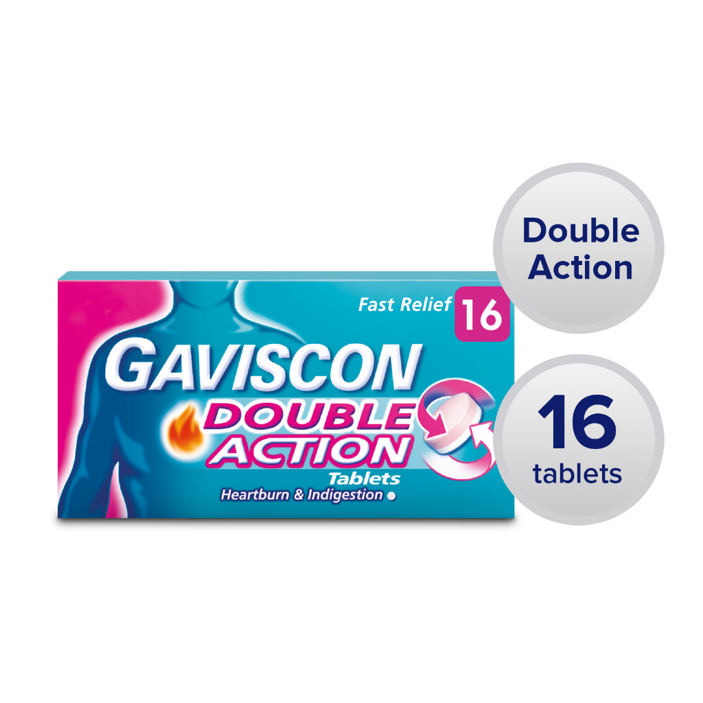 Gaviscon Double Action Chewable Tablets 250MG 16s -For Heartburn and  Indigestion | Shopee Singapore