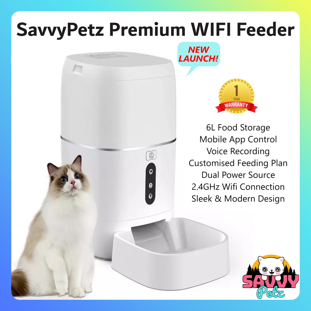 FLASH SALE!* SPetz Premium 6L Automatic Pet Feeder WIFI APP control Smart  Pet Feeder | Shopee Singapore
