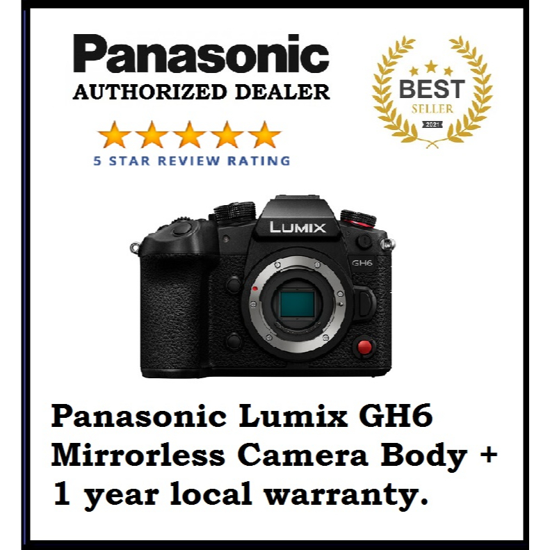 Panasonic Lumix GH6 Mirrorless Camera Body + 1 year local warranty
