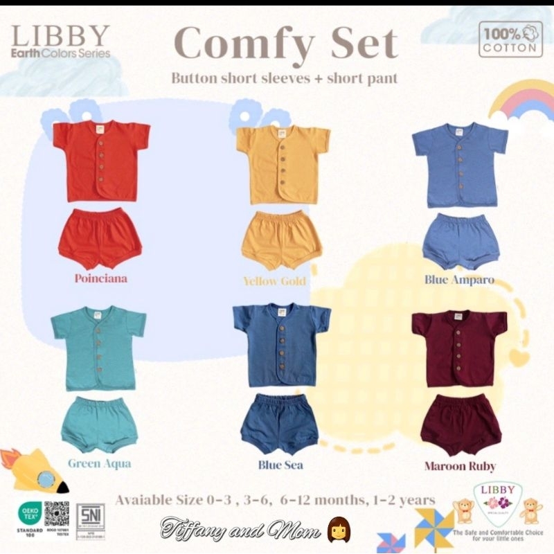 SG 0-12M | Restock! Cheapest! | Libby  Cotton Home Set | Earth   Color Series |  Baby Pyjamas  Newborn Clothes | Kids