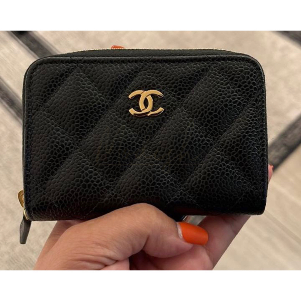 chanel large zip wallet price