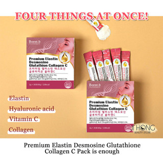 [ Bornt. B ] Premium Elastin Desmosine Glutathion Collagen C 2g X 90 ...