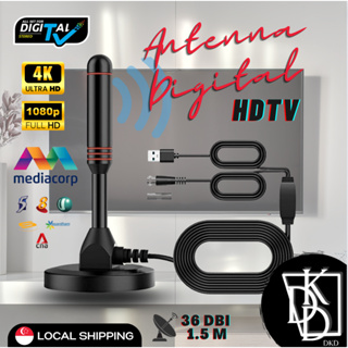[SG STOCK] (4.4 SALES 🔥) Singapore Digital HDTV 36DBI High Gain Active Antenna 4K 1080P Active USB Boost Amplifier