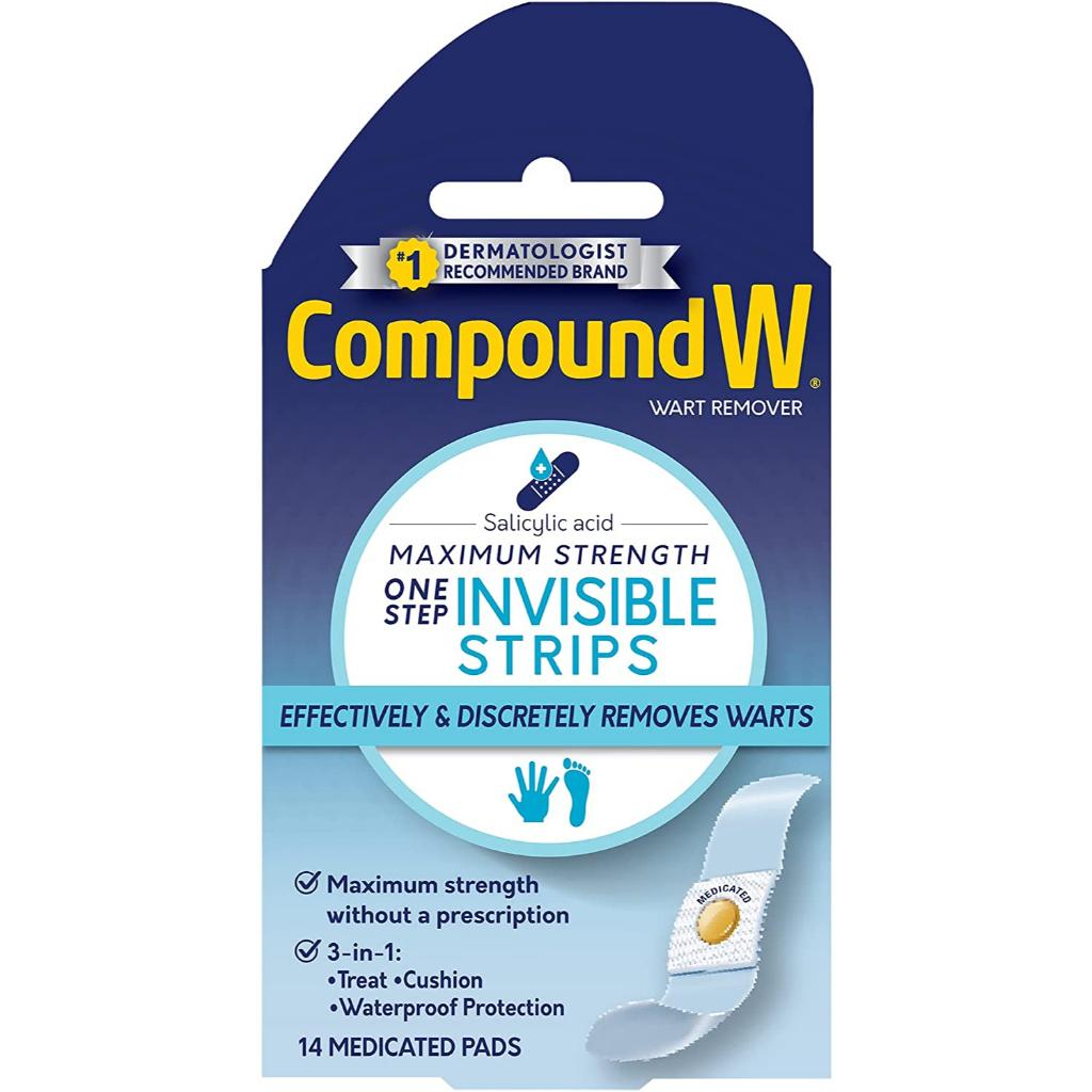 Compound W Salicylic Acid Wart Remover, Maximum Strength, 14 Medicated ...