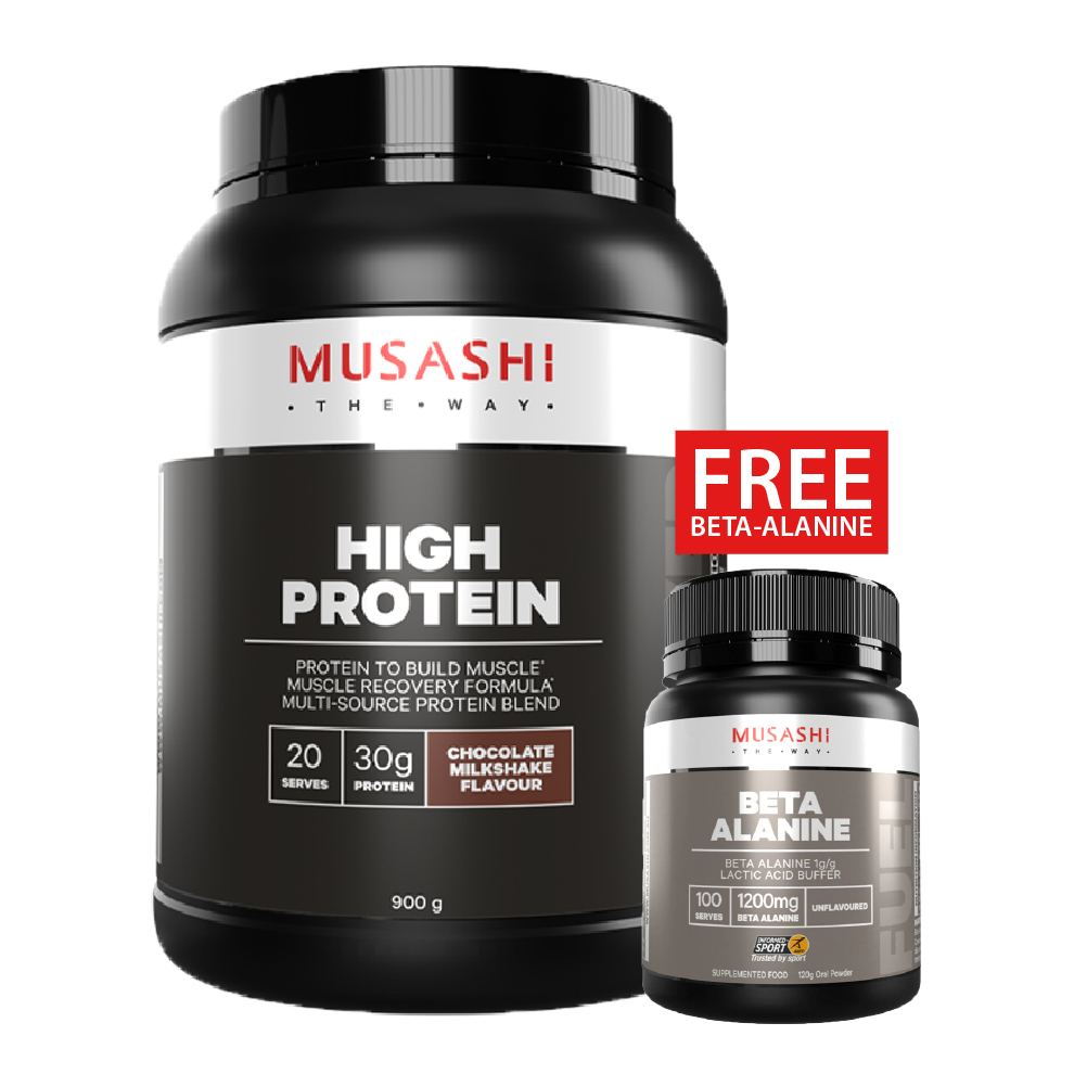 Musashi High Protein Powder 900g - Salted Caramel Build Muscle
