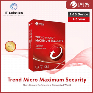 Genuine Trend Micro Maximum Security Antivirus -- Latest Version ORIGINAL