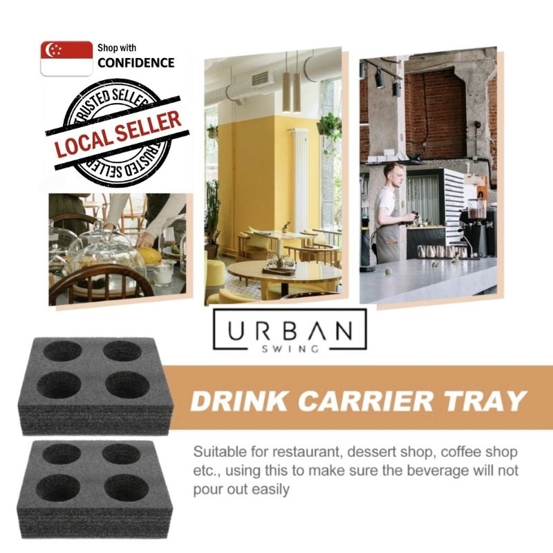 [Sg 🇸🇬 Seller] Drinks Carrier Tray Food/Delivery Cup Holder Shopee