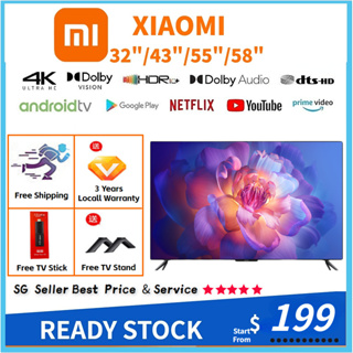 【3 YEAR LOCAL WARRANTY】2022 Newest Xiaomi 32/43/55/58 inch Android Smart TV|Voice search|MiTV|Youtube/Home TV/4K HDTV