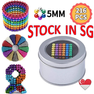 【READY STOCK】216pcs Magnetic Ball Decompress toy color magic cube splicing toy