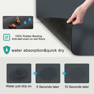 [SG STOCK] Soft Diatomite Absorbent Pad Dish Drying Mat Kitchen Absorbent Mat Coffee Machine Sink Mat Protector #2