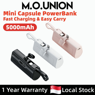[SG Stock] 5000mAh Portable Charger Comaptible With iPhone Mini PowerBank Fast Charging With Type-C Cable