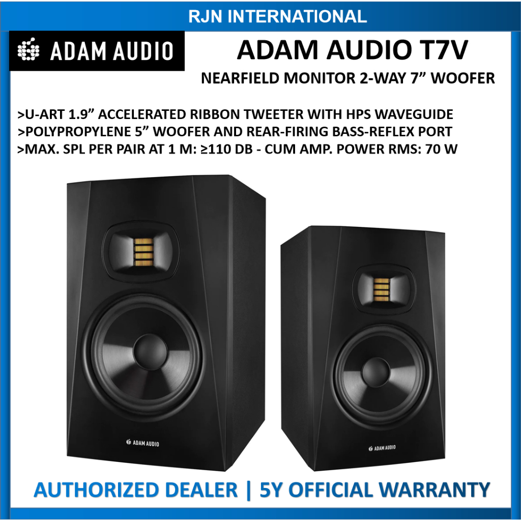 Adam Audio T7V 2Way 7" Active Nearfield Monitor woofer speaker 70W 5