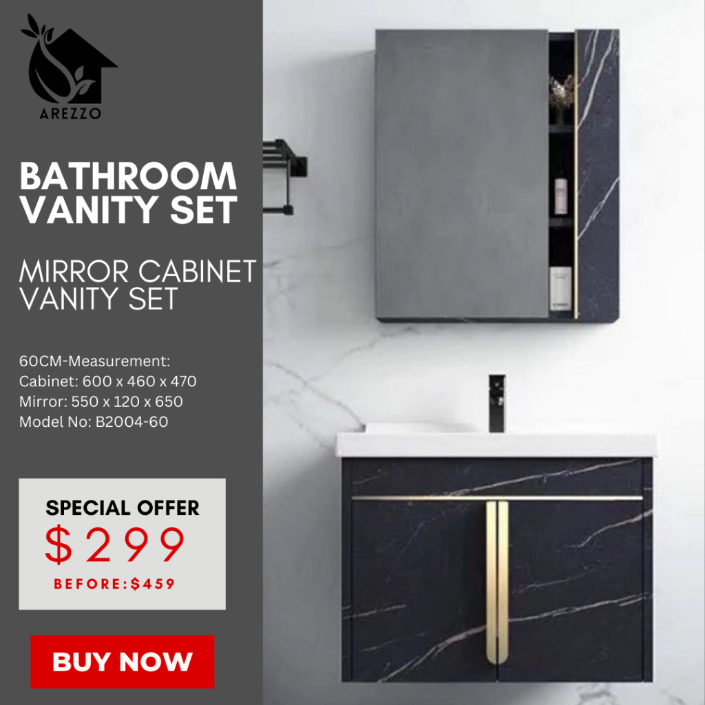 SG Stocks 60 / 80CM. Bathroom Basin Vanity Set / Bathroom