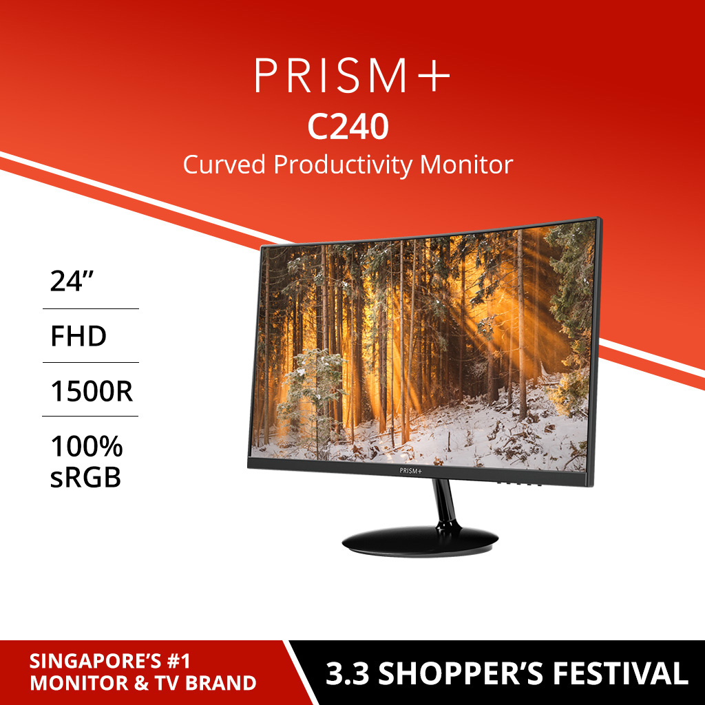 PRISM+ C240 24 75Hz 1500R Curved Productivity Monitor Gaming Monitor ...