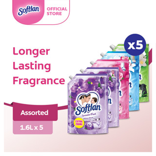 Softlan Anti Wrinkles Fabric Softener 1.3L-1.8L[Bundle of 5]