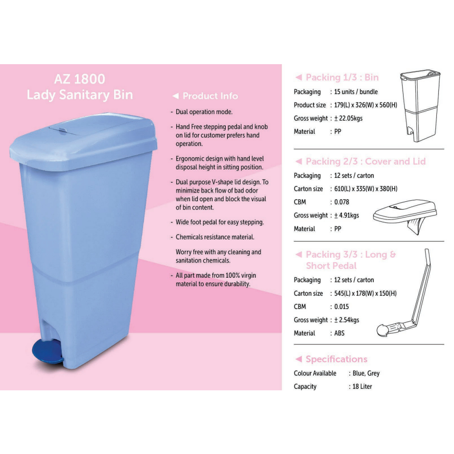 Heavy Duty Ladies Sanitary Bin Washroom Toilet Hygiene Shopee Singapore