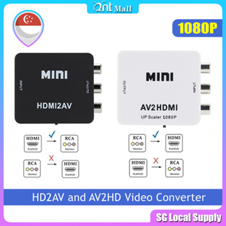 🔥SG🔥 Video Audio AV to HDMI Converter HDMI to AV RCA Adapter Mini HD2AV AV2HDMI Converter Composite 1080P CVSB L/R