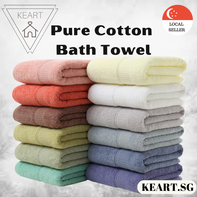 Pure Cotton Bath Towel | Small Face Towel | Soft | Absorbent | Quick ...