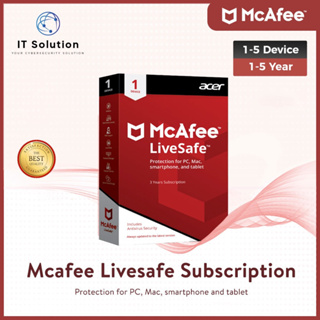 Genuine McAfee Livesafe Antivirus -- Latest Version
