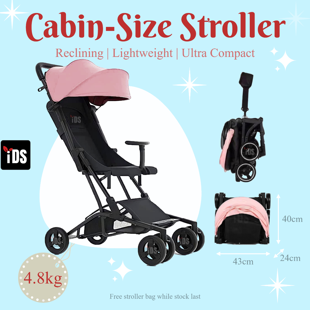 ids-cabin-size-lightweight-baby-stroller-reclining-travel-stroller