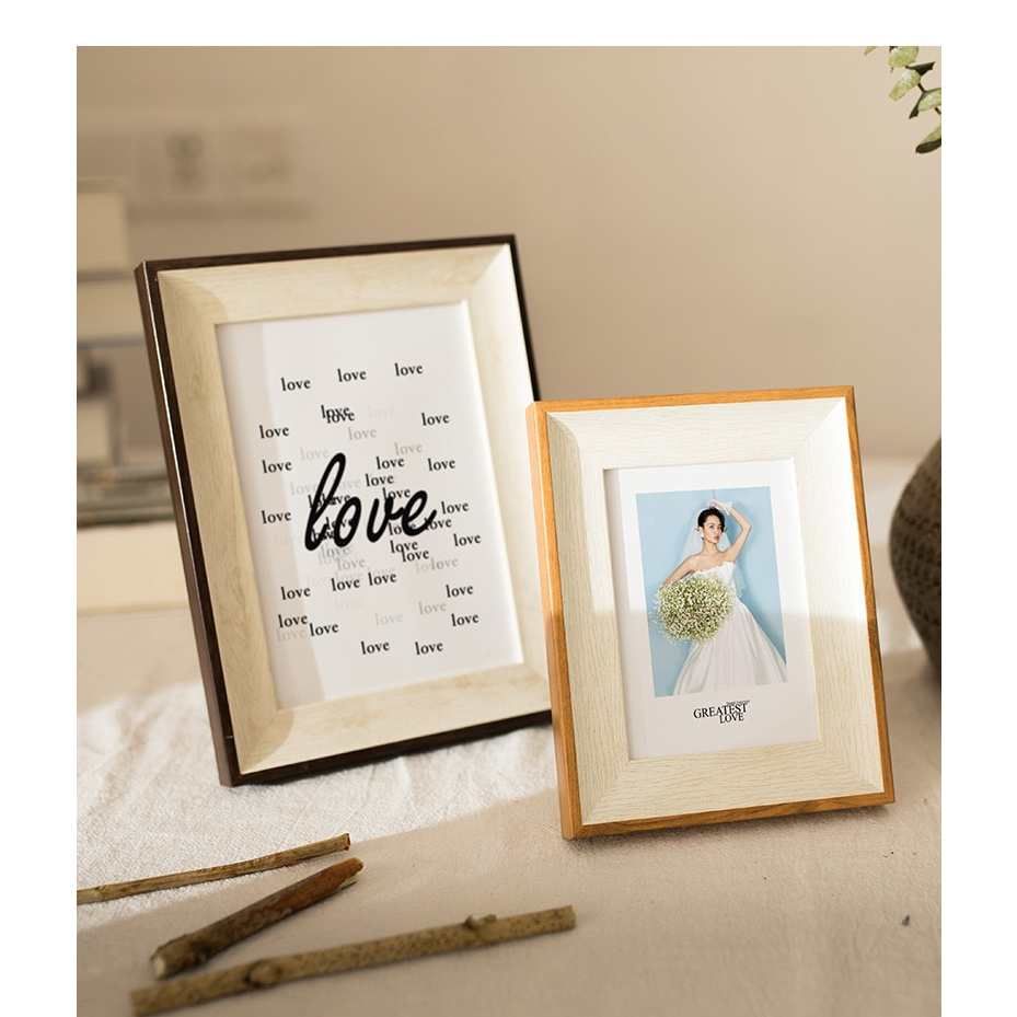 SG Stock Creative Thick Border Wooden Photo Frame 3R 4R 5R 6R 8R A4