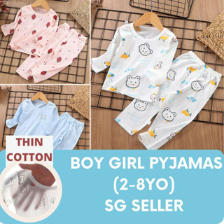 Kids Pyjamas Thin Cotton Sleepwear |SG Seller| Boy Girls