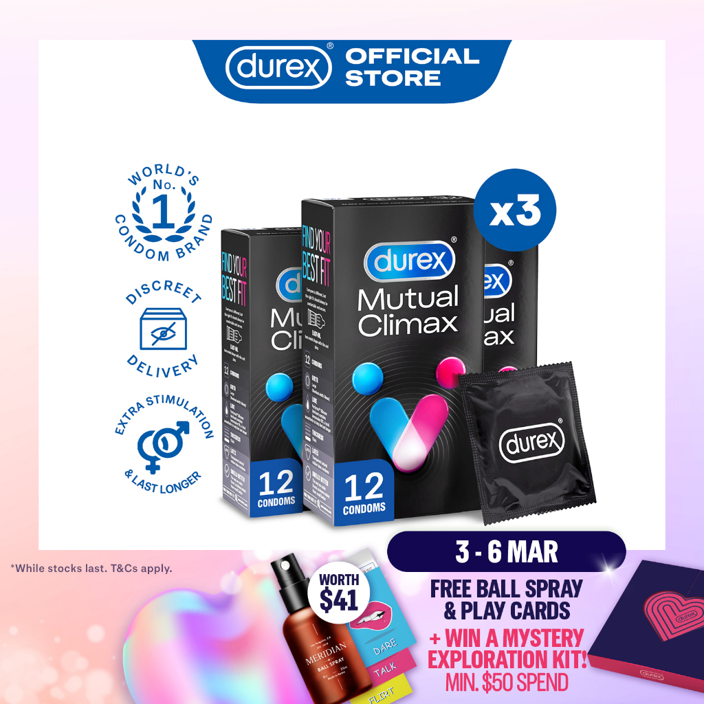 [Bundle of 3] Durex Mutual Climax Condoms (Last Longer for Her) 12s