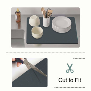 [SG STOCK] Soft Diatomite Absorbent Pad Dish Drying Mat Kitchen Absorbent Mat Coffee Machine Sink Mat Protector #6