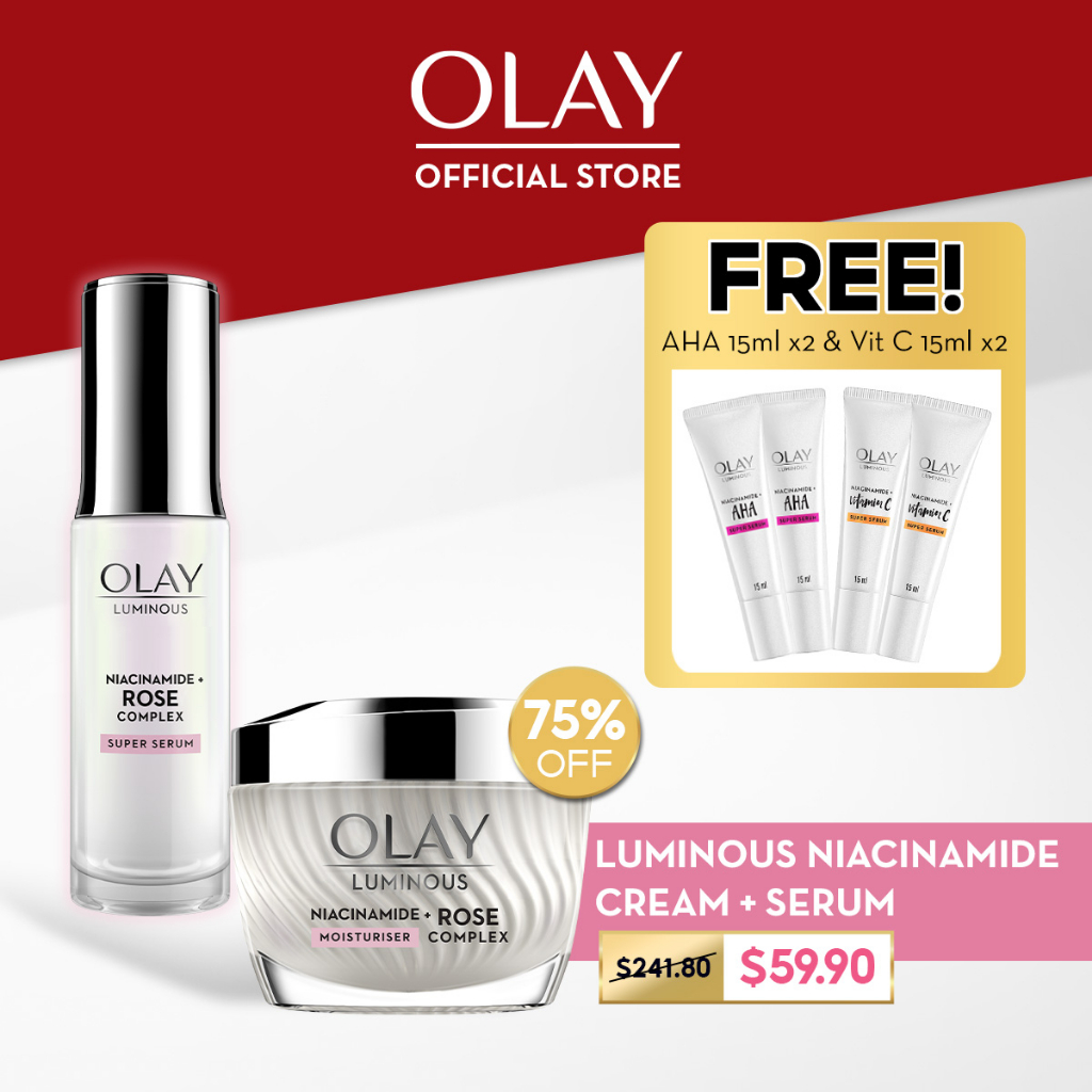 [SBD Exclusive with Free Gift ] OLAY Rose Complex Moisturiser & Serum ...