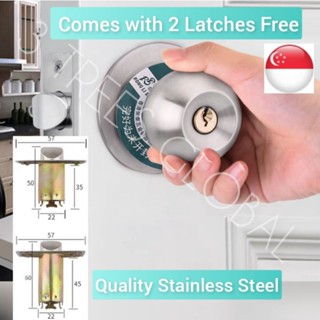 Cylindrical Door Lock/ HDB Bedroom/ Stainless Steel Round Knob/ Cylinder Room Lock/ Office/ Warehouse [Ready Stock!]