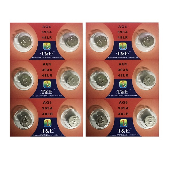 [10+2 Pieces] T&E AG5 SR754SW LR754 LR750 393 Alkaline Button Battery ...