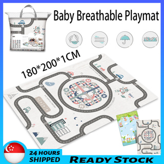 🇸🇬【READY STOCK】 XPE Baby Playmat Crawling Mat Large Foldable Breathable Waterproof Playmat Double-Sided Availability