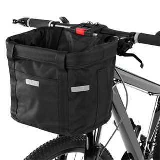 Bicycle Handlebar Basket Foldable Detachable Front Frame Pannier Storage Bag Cycling Accessories *SG Seller*