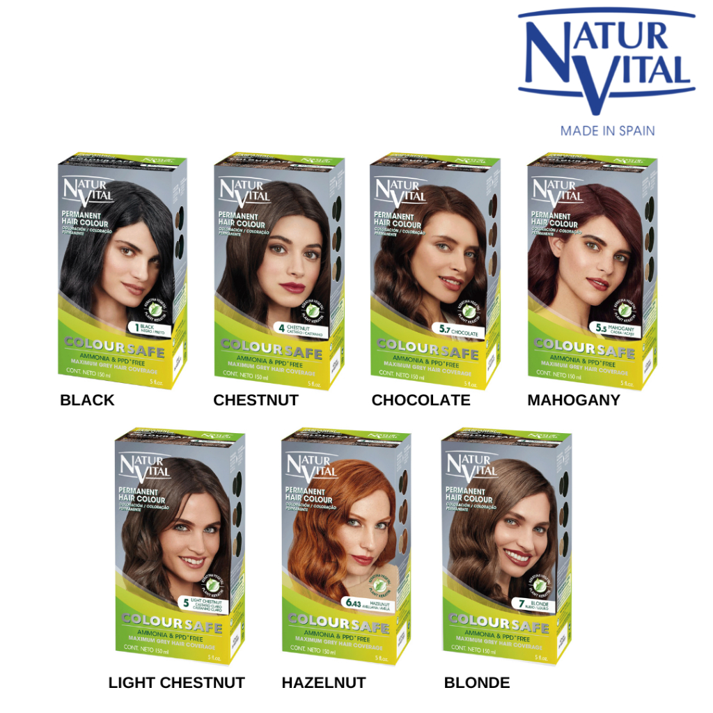 NaturVital Coloursafe Permanent Hair Dye - Do not contains  Ammonia/Parabens/Resorcinol/PPD | Shopee Singapore