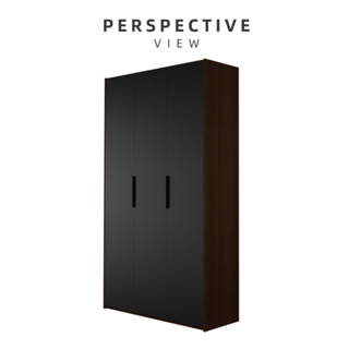 Homez 200cm 3 Door Wardrobe With Black Metal Handle - HMZ-FN-WD-6008 #5