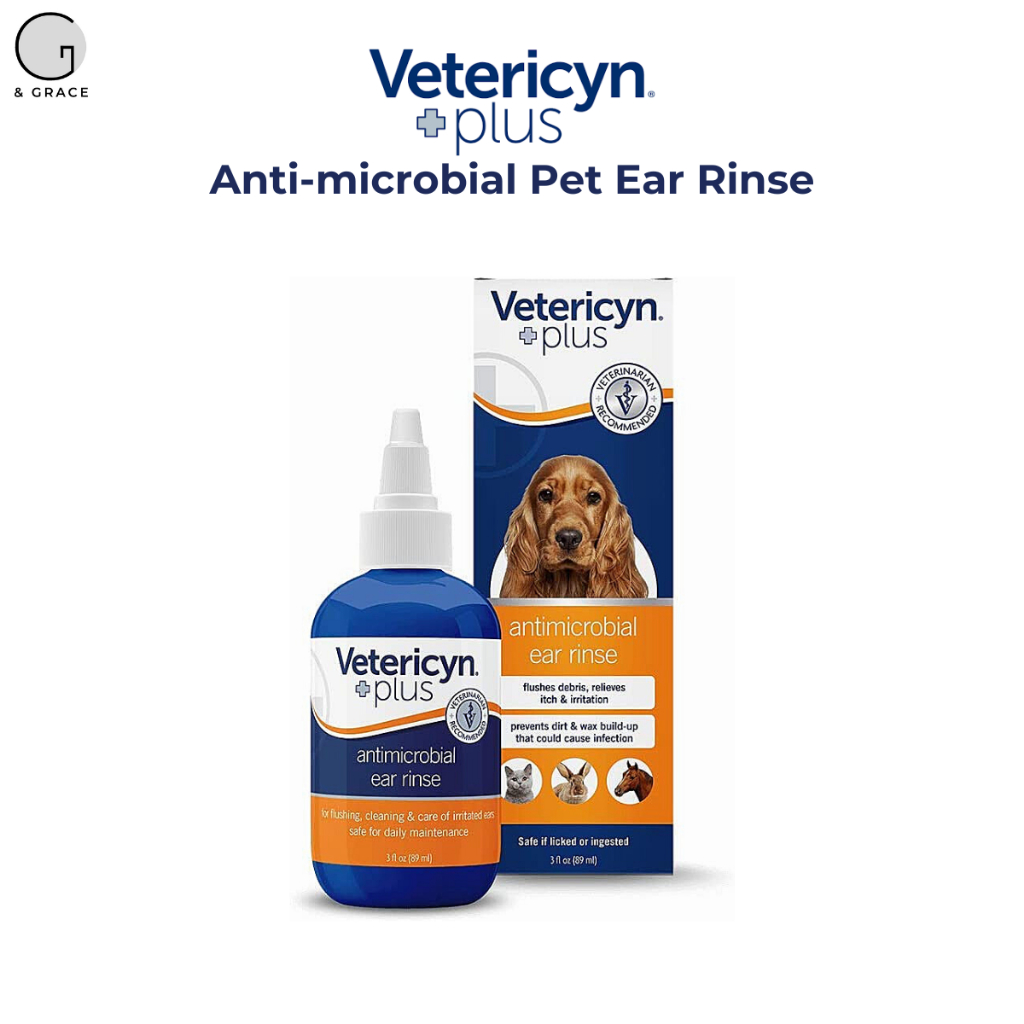 Vetericyn Plus Antimicrobial Pet Ear Rinse Relieve for ear infection