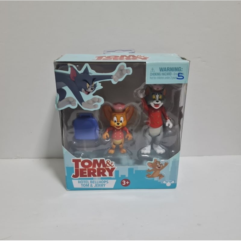 [Brand New] Tom & Jerry Hotel Bellhop Tom & Jerry Figure Set Shopee