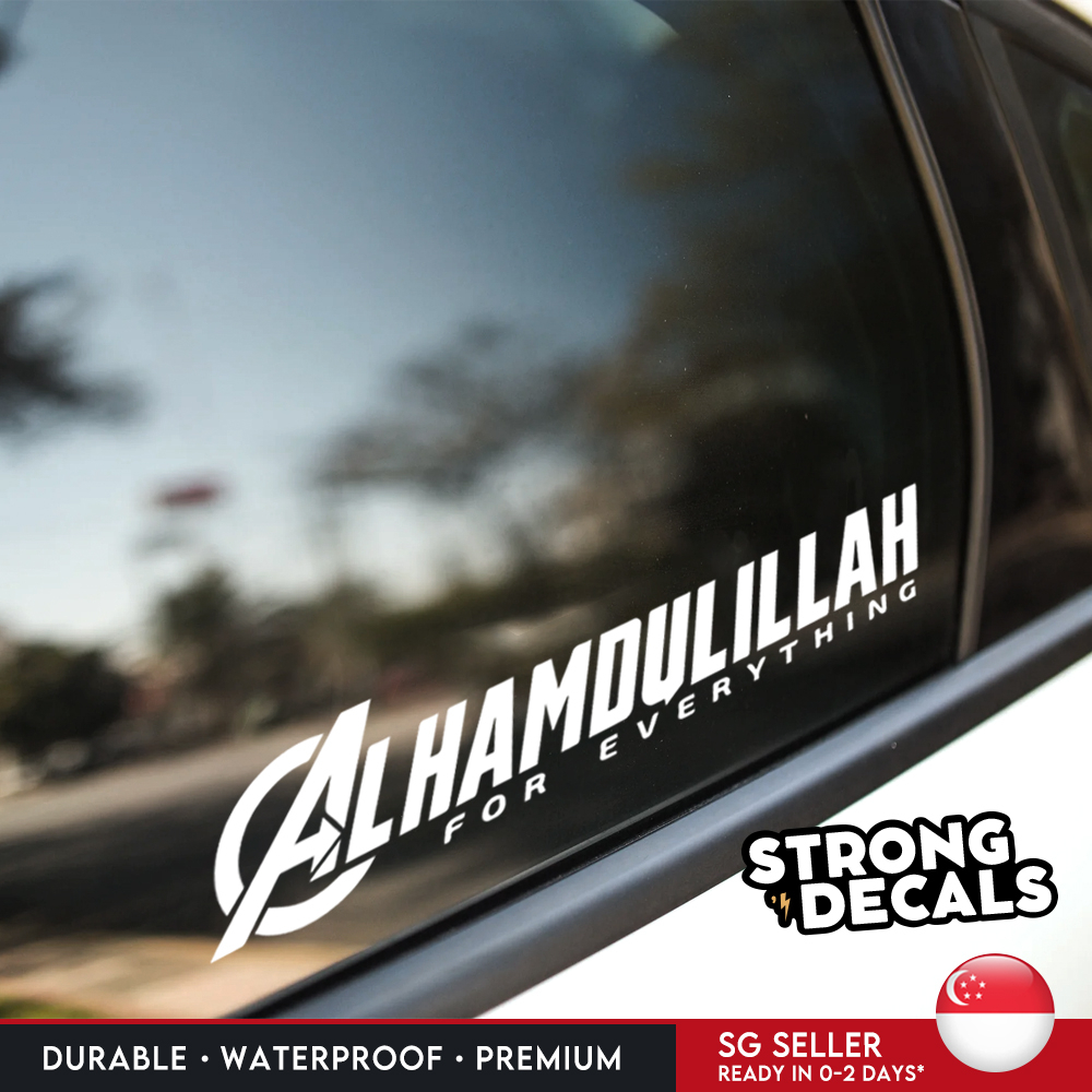 [SG Seller] Alhamdulillah Decal Sticker Avengers for Cars, Vans