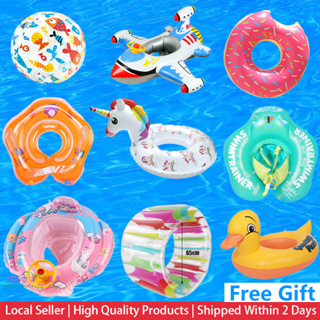 GU [SG Stock] Inflatable Neck Seat Ring Float Crawling Roller Duck Water Balls Goose Baby Kids Lifebuoy Swimming Pool