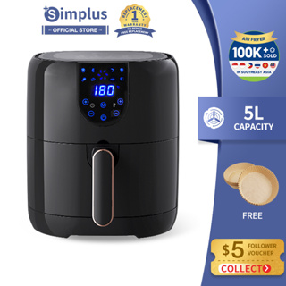 Simplus Air Fryer 5L/3.5L Digital Screen/Knob Control 1500W 60min/1300W 30min Timer Oil-free Dehydration