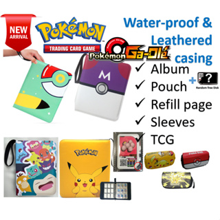 [High Quality Leathered Folder] Pokemon Gaole TCG Album Folder Book Bag Soft/Leather Cover Casing Water-proofed Ga-Ole
