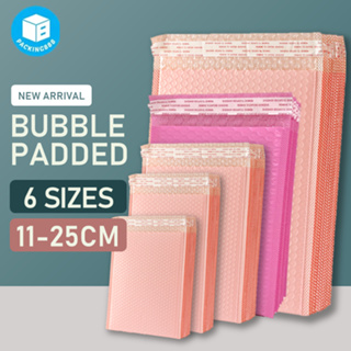 ✅【UPGRADED 2022】Beige Pink Bubble Envelope Padded Plastic Poly Packaging Protective Bubble Poly Mailer