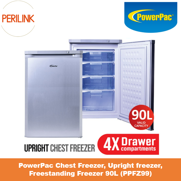 PowerPac Chest Freezer, Upright freezer, Freestanding Freezer 90L
