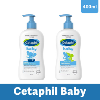 Cetaphil Baby Gentle Wash and Shampoo / Daily Lotion (With Shea Butter) 400ML