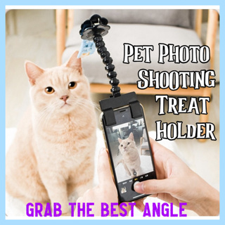 ✅ [SG] Pet Photo Shooting Training Handphone Clip Props/ Treat Holder Interactive Cat Dogs Lens Clip Holder