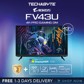 Gigabyte FV43U | 43” AORUS VA QLED | UHD 4K | 144Hz | HDR1000 | KVM Gaming Monitor