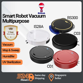 Smart Robot Vacuum Cleaner Automatic Sweeping Robotic Vacuum Mop Feature Floor Cleaner Robot Smart Robot [SG Stock]