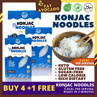 【FATAVOCADO.CO】🔥 BUY 4 +1 FREE FATCADO Konjac Shirataki Noodles 5 Kcal Ready in 2 Mins Keto, Zero Carb Halal 270g
