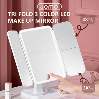 ✅SG Ready Stocks✅ 2023 New Touch Tri-fold Dimmable LED Makeup Mirror Travel Essentials Cosmetic Magnifying Mirror