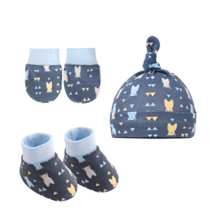 Newborn Baby Gloves Infant  Elastic Wrist Infant Baby Mittens for 0-6 Months Baby Girls Boys Infants Socks&hats